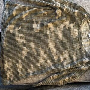 Wallflower Striped Knit Top in Gray and Tan